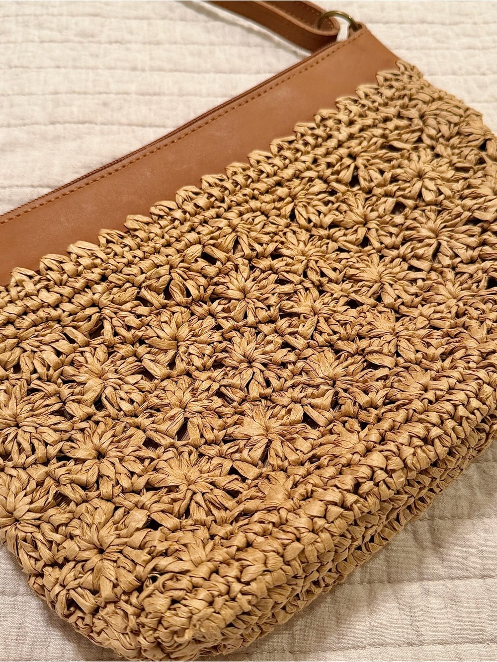 The Sak NEW Lumi Coastal Straw Woven Convertible Crossbody Purse Bag Vacation - Picture 2 of 12